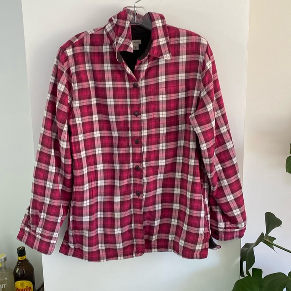 L.L. Bean Tops - L.L. Bean Fleece-Lined Plaid Shacket / Shirt - S